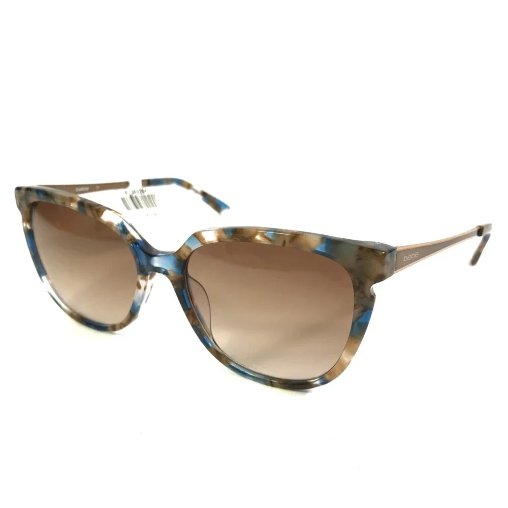 Bebe Sunglasses BB7205 200 TOPAZ Blue Brown Tortoise with Brown Gradient Lenses